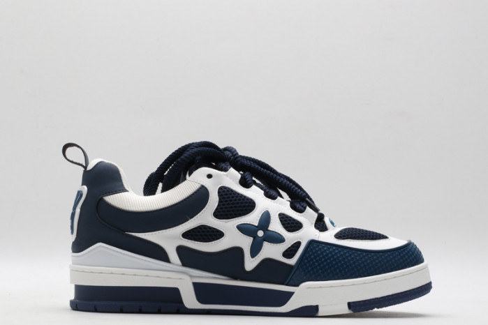 louiv skate sneaker marine white