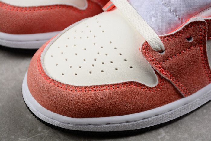 jordan 1 mid se orange suede (gs) dv1336-800