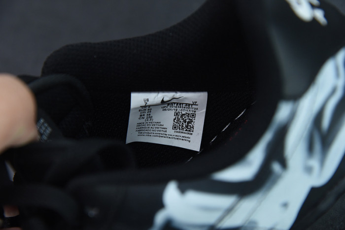 nike air force 1 low black skeleton halloween (2019) bq7541-001