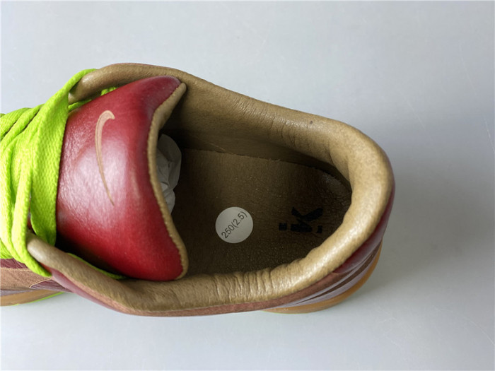 nike dunk low 1-piece laser varsity red chartreuse 311611-661