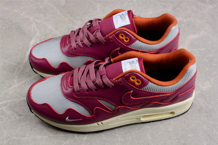 nike air max 1 patta waves rush maroon (with bracelet) do9549-001