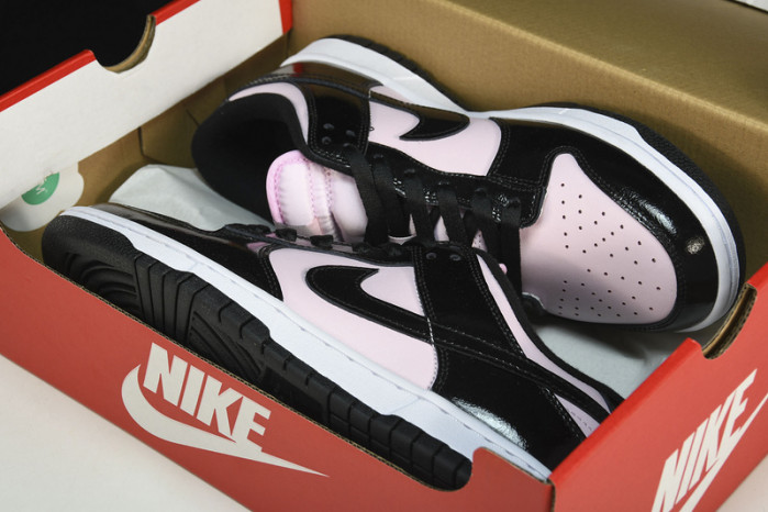 nike dunk low wmns pink black patent dj9955-600