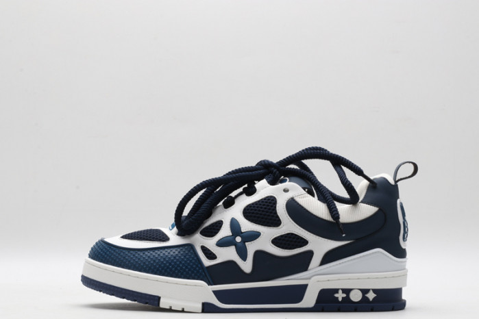 louiv skate sneaker marine white