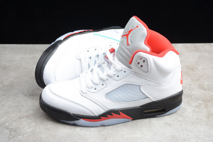 air jordan 5 retro fire red silver tongue (2020) da1911-102