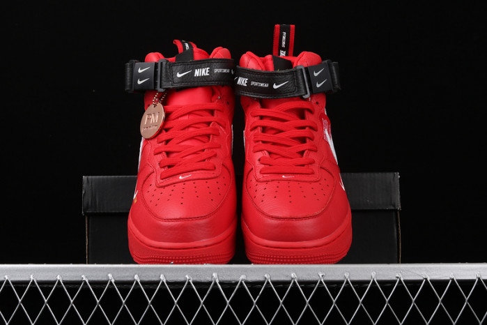air force 1 mid utility university red 804609-605