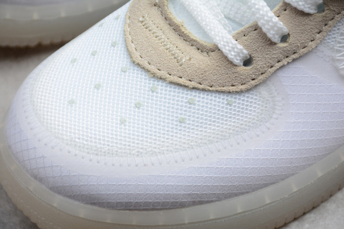 kids nike air force 1 low ow white(td) bv0853-100