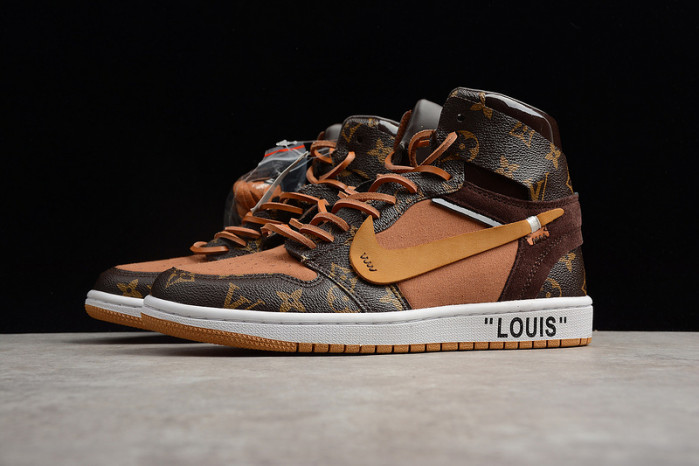 air jordan 1 ow aq0818-158 (with case)