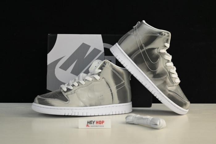 nike dunk high clot metallic silver dh4444-900