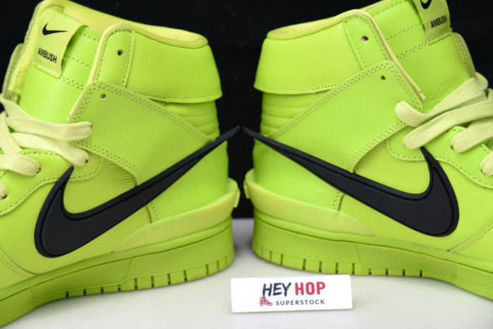 nike dunk high ambush flash lime cu7544-300