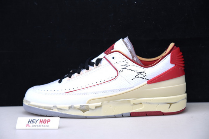 air jordan 2 retro low sp ow white red dj4375-106