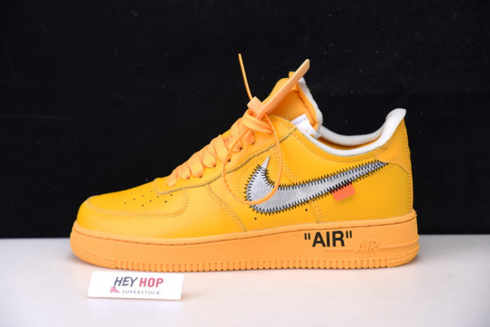 nike air force 1 low ow university gold metallic silver dd1876-700