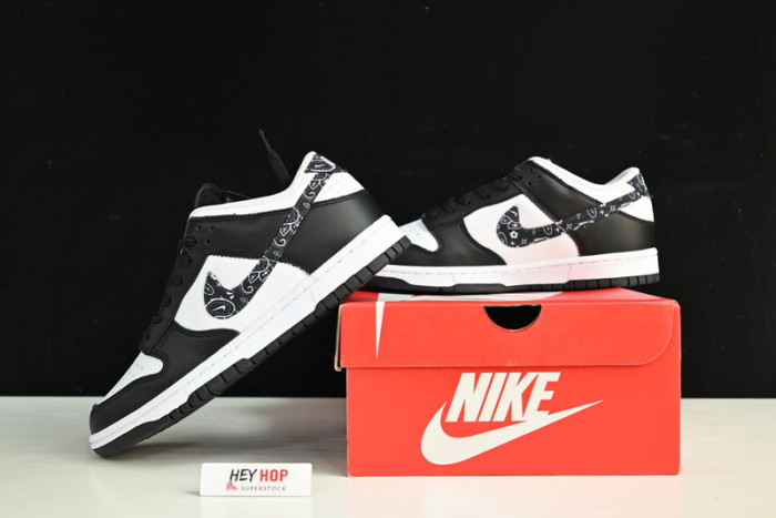 nike sb dunk low “black paisley" dh4401-100