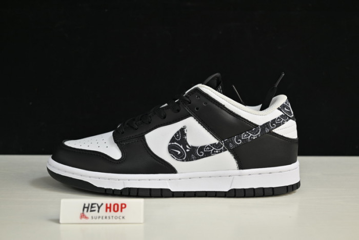nike sb dunk low “black paisley" dh4401-100