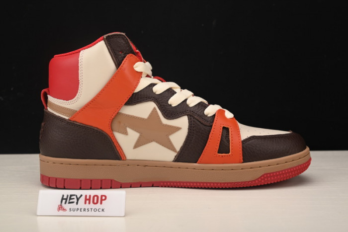 a bathing ape bape sta 93 hi red orange light sand hp33-107