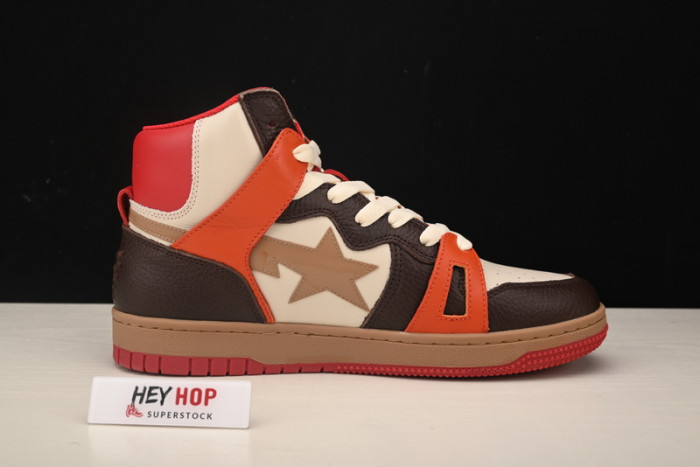 a bathing ape bape sta 93 hi red orange light sand hp33-107