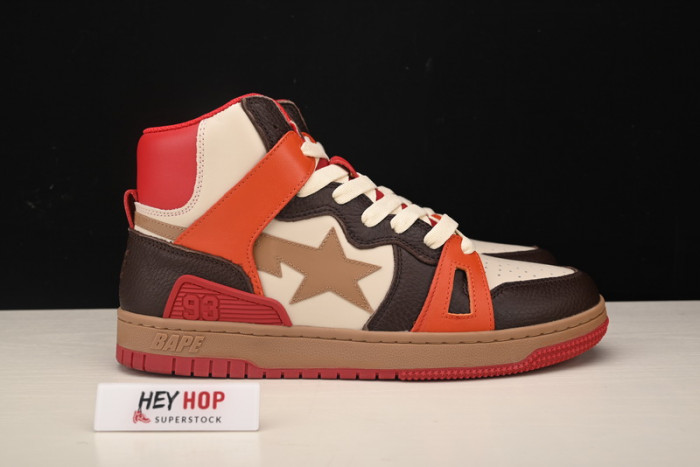 a bathing ape bape sta 93 hi red orange light sand hp33-107