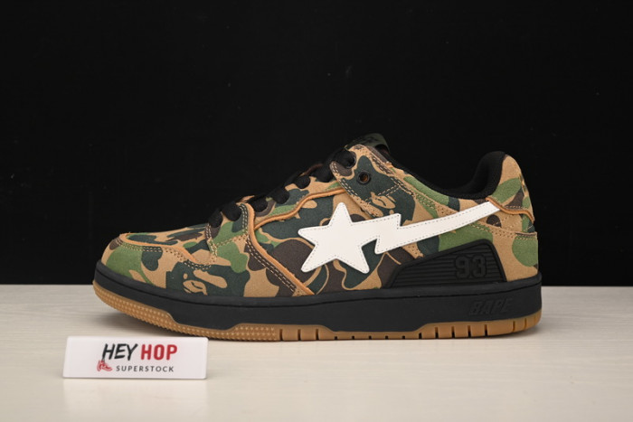 a bathing ape bape sta low abc camo green hp33-103