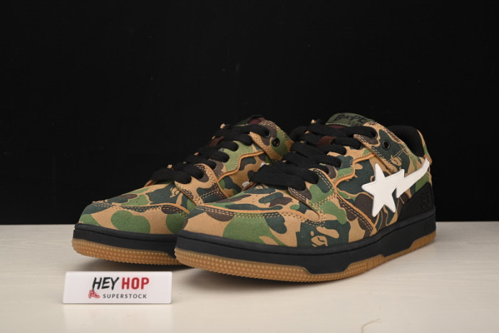a bathing ape bape sta low abc camo green hp33-103
