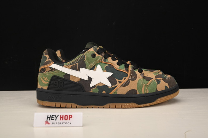 a bathing ape bape sta low abc camo green hp33-103