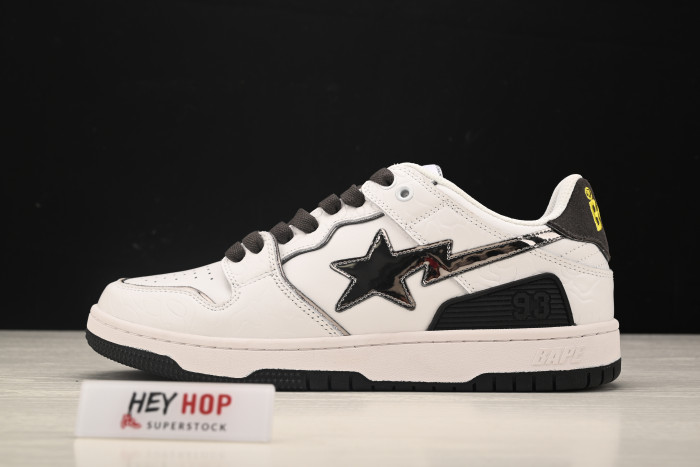 a bathing ape bape sk8 sta white silver hp33-120