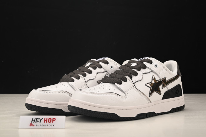 a bathing ape bape sk8 sta white silver hp33-120