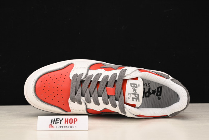 a bathing ape bape sk8 sta white red hp33-112