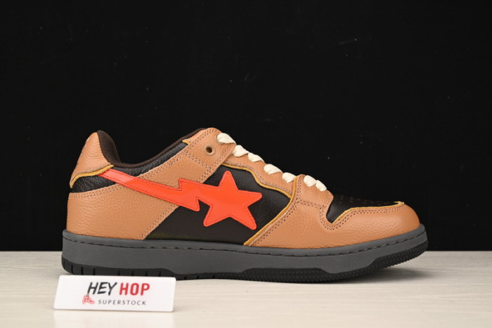a bathing ape bape sk8 sta brown orange hp33-110