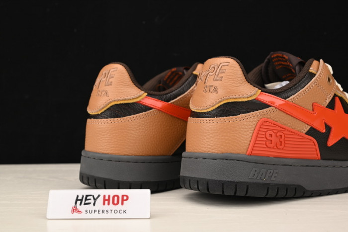 a bathing ape bape sk8 sta brown orange hp33-110