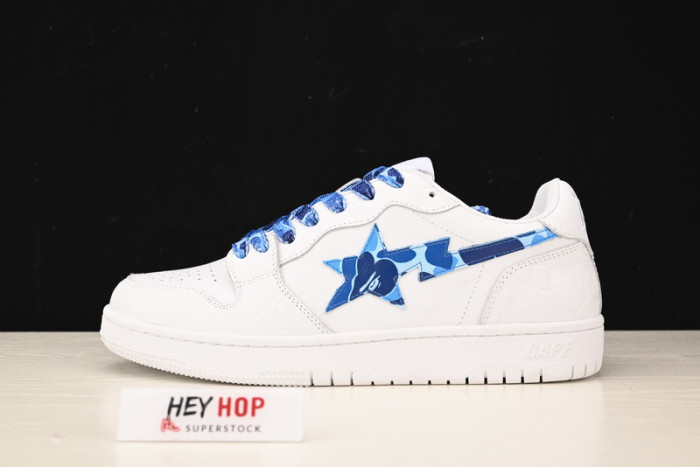 a bathing ape bape sta low white abc camo blue hp33-115
