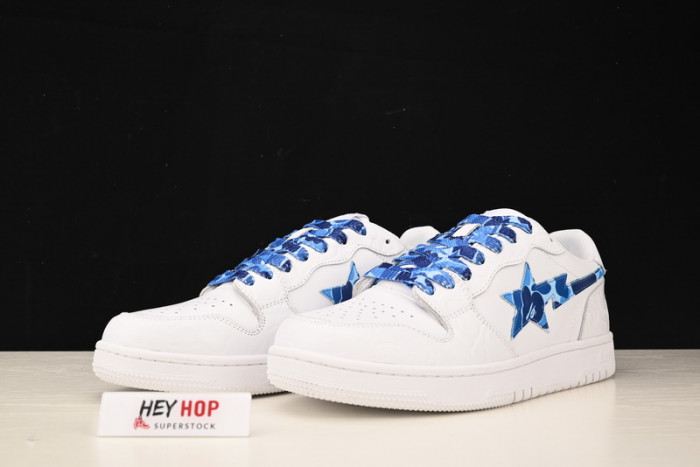 a bathing ape bape sta low white abc camo blue hp33-115