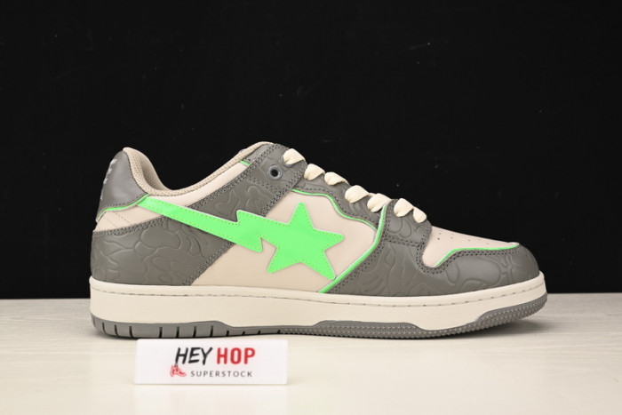 a bathing ape bape sk8 sta grey green hp33-111