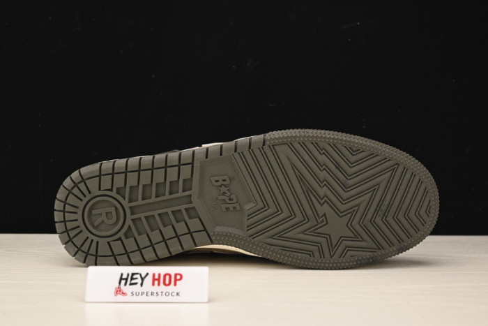 a bathing ape bape sk8 sta brown ivory hp33-100