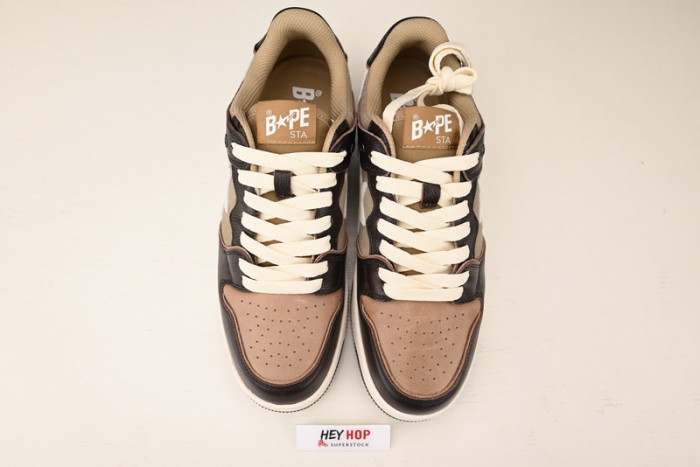 a bathing ape bape sk8 sta brown ivory hp33-100