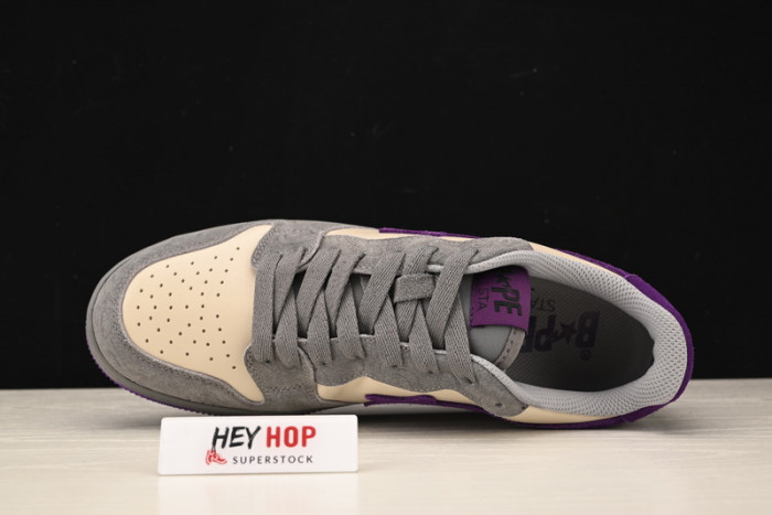 a bathing ape court sta mist grey royal purple hp33-123