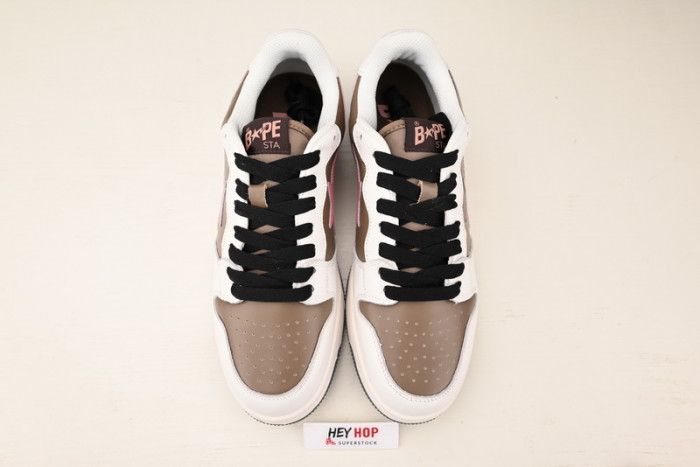 a bathing ape bape court sta brown pink hp33-118
