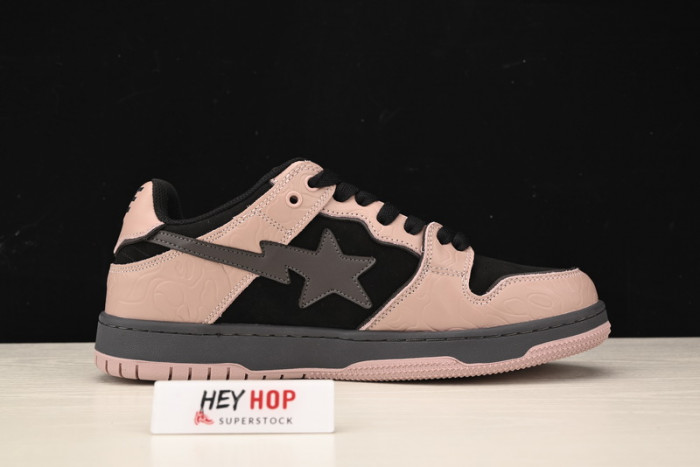 a bathing ape bape sk8 sta dirty pink black hp33-114