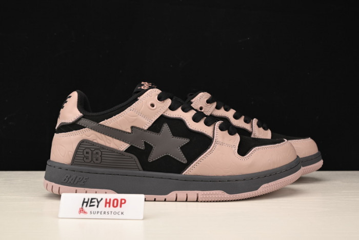 a bathing ape bape sk8 sta dirty pink black hp33-114