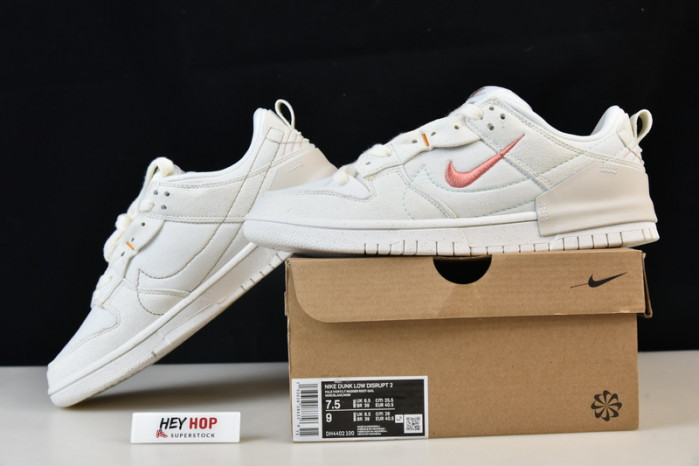 nike dunk low disrupt 2 pale ivory (w) dh4402-100