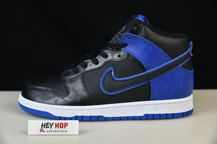 nike dunk high se camo black royal dd3359-001