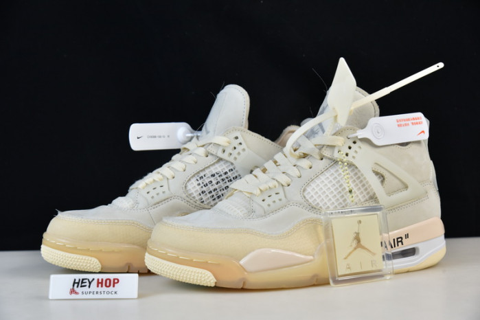 air jordan 4 retro ow sail cv9388-100
