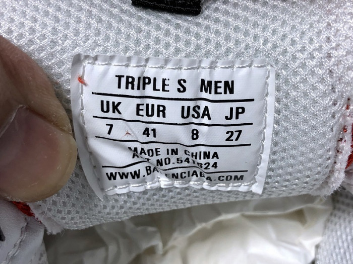 blcg sneaker triple.s.gomma white-red-grey