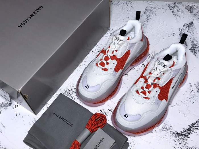 blcg sneaker triple.s.gomma white-red-grey