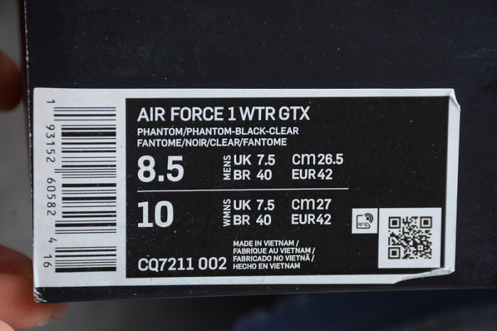 air force 1 gore-tex high phantom white cq7211-002