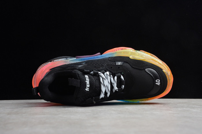 blcg sneaker triple.s.gomma black-rainbow noir